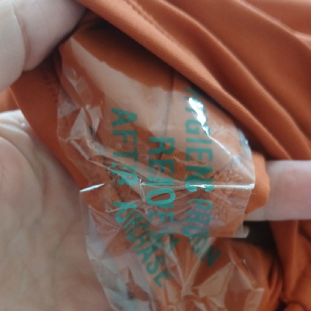 Alia Orange Athletic Shorts with Ruched Sides - Picture 3 of 6